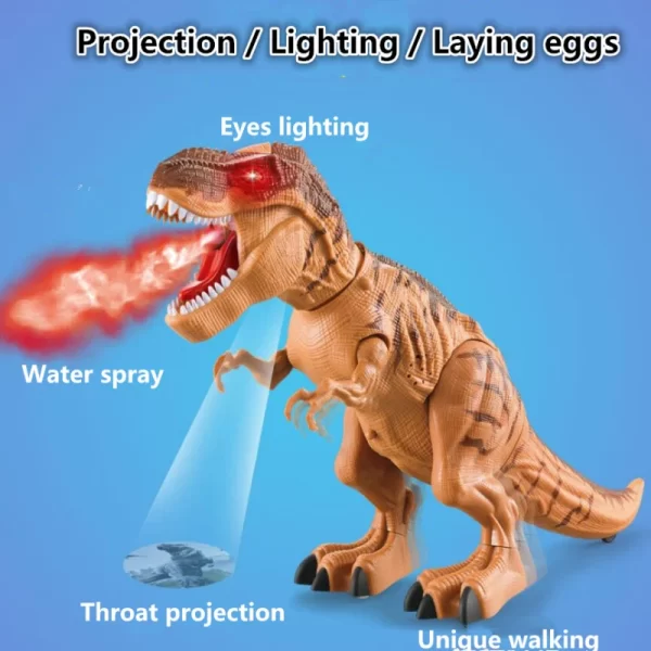 H225d569b5bcf443c850ca209b39dfb60F.webp Walking Electric Dinosaur Robot 47CM Water Spray Profection Walk Lay Egg Make Sound Effect With Light Walking Dinosaur - AliExpress 26