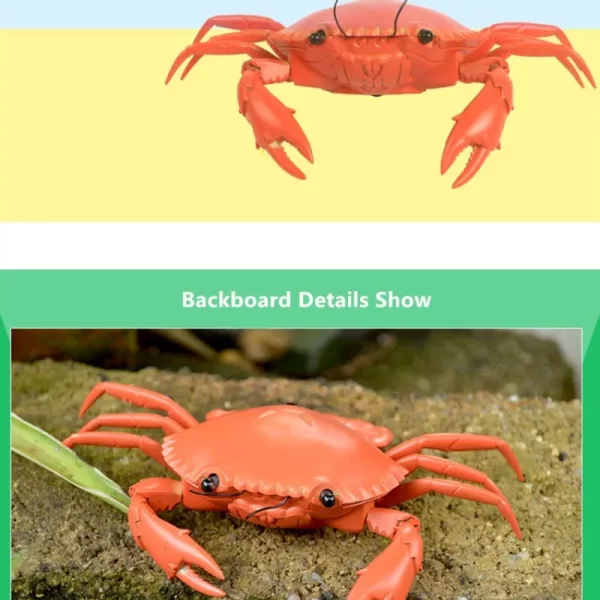 H96f260b5892e46f6bdeb78f77e710d0cA.webp Smart Intelligent RC Robot crab With eye flash light simulation sound crab Model high simulation crab design classic crab - AliExpress 26