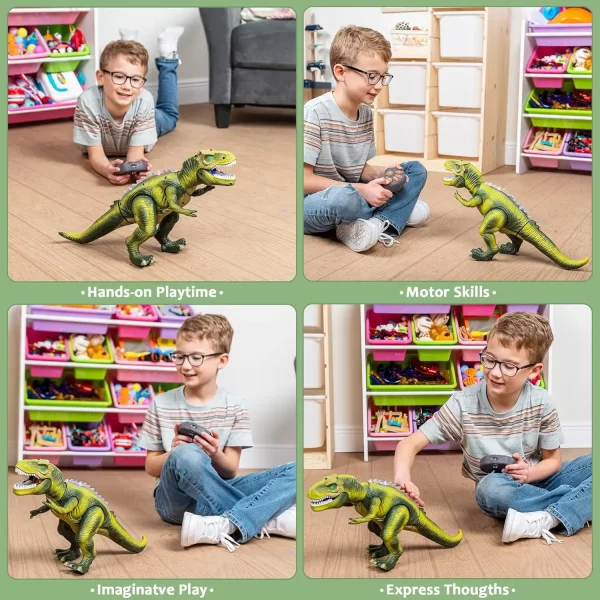 S23fd2a59f0e94c97b74284058123f1db1.webp Joyfy Remote Control Walking Dinosaur Big T rex Dinosaur Robot Toy with Light Sound Electric Animal for Kids Best Birthday Gift - AliExpress 26