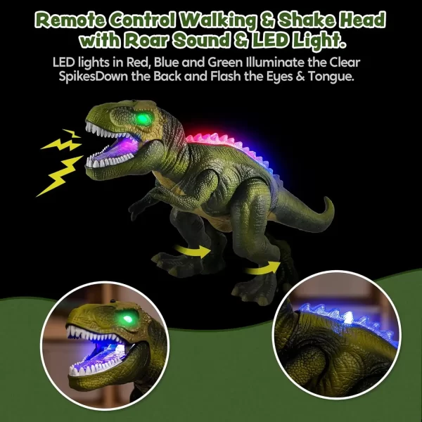S6167ac46b1a14683b00b33c1e567fdb89.webp Joyfy Remote Control Walking Dinosaur Big T rex Dinosaur Robot Toy with Light Sound Electric Animal for Kids Best Birthday Gift - AliExpress 26