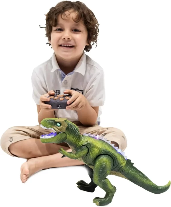 Se3f4ad4cacec49d1af1fc7e79698d8757.webp Joyfy Remote Control Walking Dinosaur Big T rex Dinosaur Robot Toy with Light Sound Electric Animal for Kids Best Birthday Gift - AliExpress 26